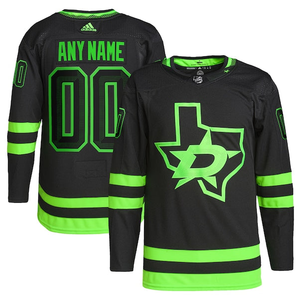 Dallas Stars adidas Alternate Primegreen Authentic Custom Jersey - Black