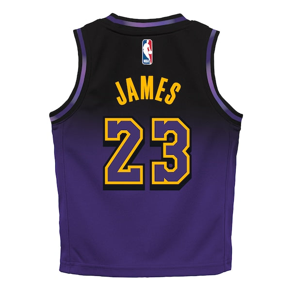 LeBron James Los Angeles Lakers Nike Toddler 2024/25 Swingman Player Jersey - City Edition - Purple - Image 3