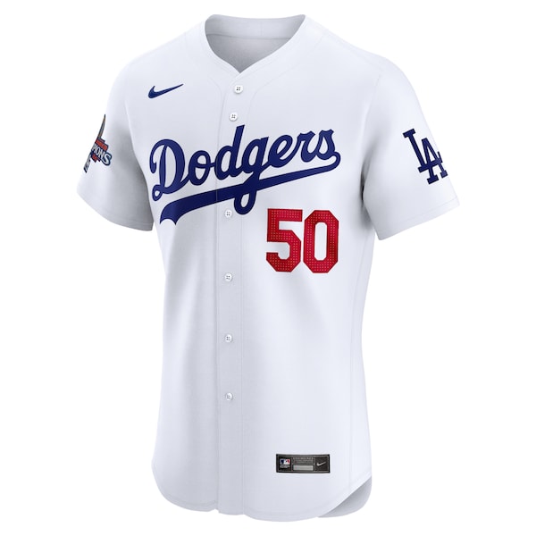 Mookie Betts Los Angeles Dodgers Nike 2024 World Series Champions Home Elite Player Jersey - White - Image 2