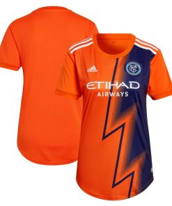 New York City FC adidas Women's 2022 The Volt Kit Replica Blank Jersey - Orange