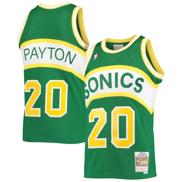 Gary Payton Seattle SuperSonics Hardwood Classics Swingman Jersey - Green