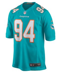 Alternative view of Christian Wilkins Miami Dolphins Nike Team Game Jersey -  Aqua