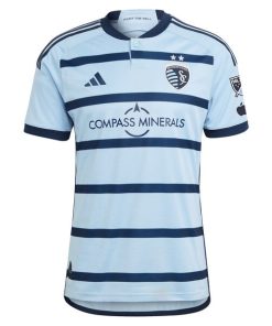 Alternative view of Daniel Salloi Sporting Kansas City adidas 2024 Hoops 4.0 Authentic Player Jersey?¨C Light Blue