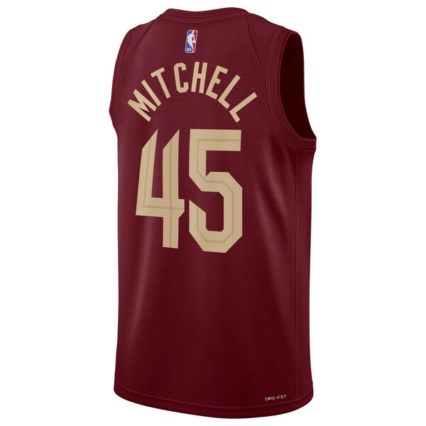 Donovan Mitchell Cleveland Cavaliers Nike Unisex Swingman Jersey - Icon Edition - Wine/White - Image 4