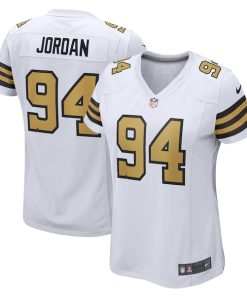 Alternative view of Cameron Jordan New Orleans Saints Nike Women's Alternate Game Jersey -  White/Black