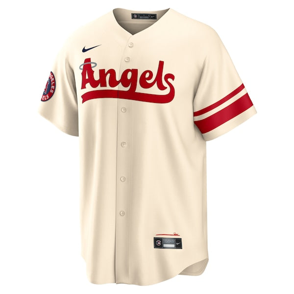 Mike Trout Los Angeles Angels Nike 2022 City Connect Replica Player Jersey - Cream - Image 2
