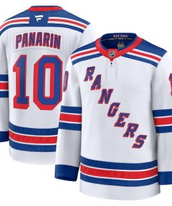 Alternative view of Artemi Panarin New York Rangers  Away Premium Jersey - White/Navy/Blue