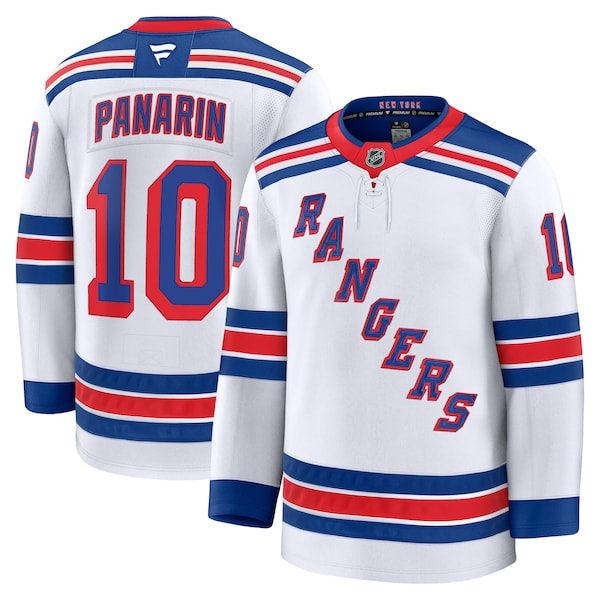 Artemi Panarin New York Rangers Away Premium Jersey - White/Navy/Blue - Image 2