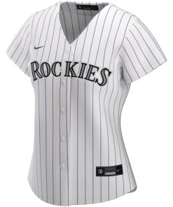 Alternative view of Colorado Rockies Nike Women's Home Replica Custom Jersey - White