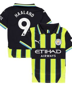 Erling Haaland Manchester City Puma Youth 2024/25 Away Replica Player Jersey - Navy