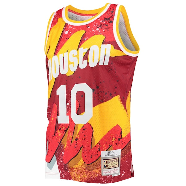 Sam Cassell Houston Rockets Hardwood Classics 1993/94 Hyper Hoops Swingman Jersey - Red - Image 2