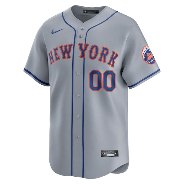 New York Mets Nike Away Limited Custom Jersey - Gray - Image 2