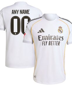 Alternative view of Los Merengues adidas 2025/26 Home Authentic Custom Jersey - White/Blue