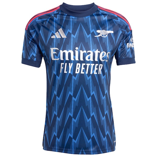 Arsenal adidas 2025/26 Away Replica Custom Jersey - Blue/Red - Image 3