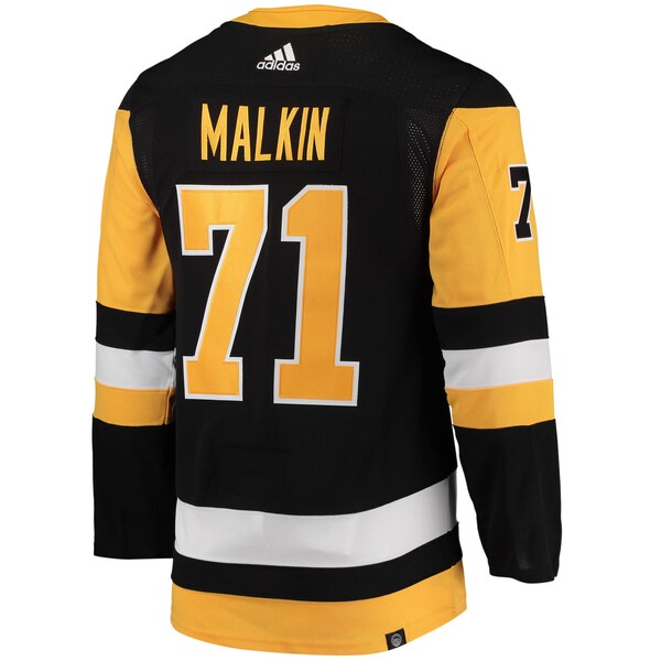 Evgeni Malkin Pittsburgh Penguins adidas Home Primegreen Authentic Player Jersey - Black - Image 3