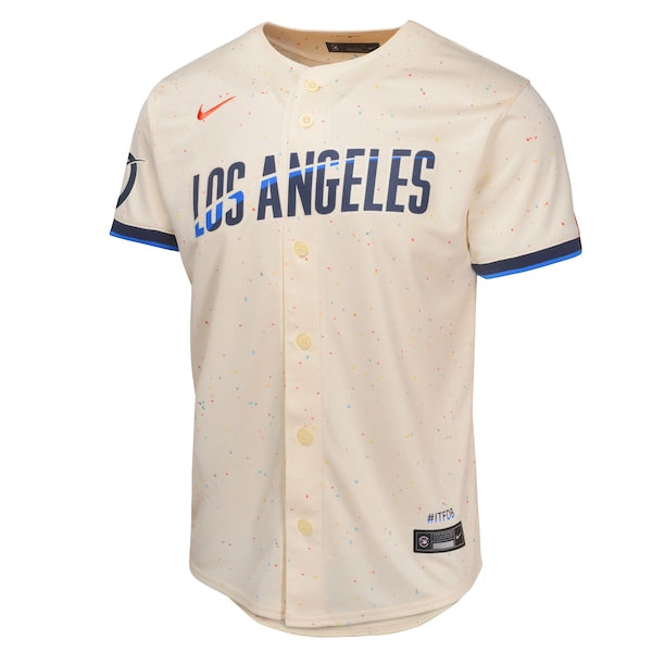 Los Angeles Dodgers Nike Youth 2024 City Connect Limited Jersey - Cream - Image 2