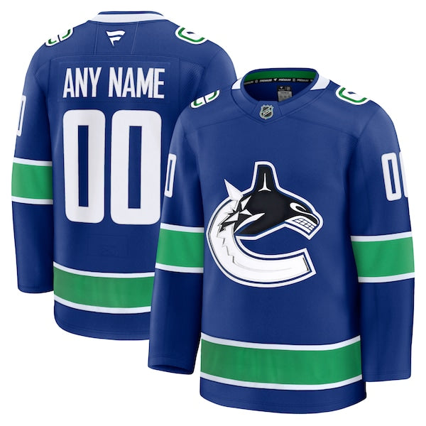 Vancouver Canucks Home Premium Custom Jersey - Blue/White