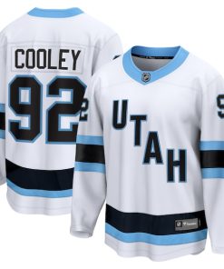 Alternative view of Logan Cooley Utah Hockey Club  Breakaway Player Jersey - White/Black