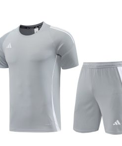 Adidas Short Sleeve Training Jersey Set - AD07- Light Gray