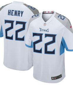Alternative view of Derrick Henry Tennessee Titans Nike Youth Game Jersey - White/Light Blue/Navy