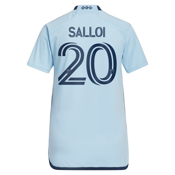 Daniel Salloi Sporting Kansas City adidas Women's 2024 Hoops 4.0 Replica Player Jersey - Light Blue - Image 3