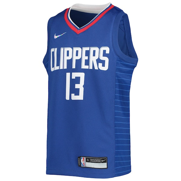 Paul George LA Clippers Nike Youth 2021/22 Diamond Swingman Jersey - Icon Edition - Royal - Image 2