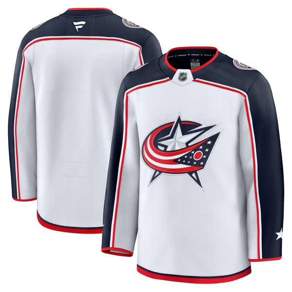 Columbus Blue Jackets Away Premium Jersey - White/Navy - Image 3
