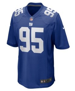 Alternative view of Jordon Riley New York Giants Nike Team Game Jersey -  Royal