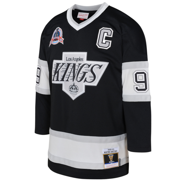 Wayne Gretzky Los Angeles Kings Toddler 1992/93 Blue Line 2.0 Player Jersey - Black - Image 2