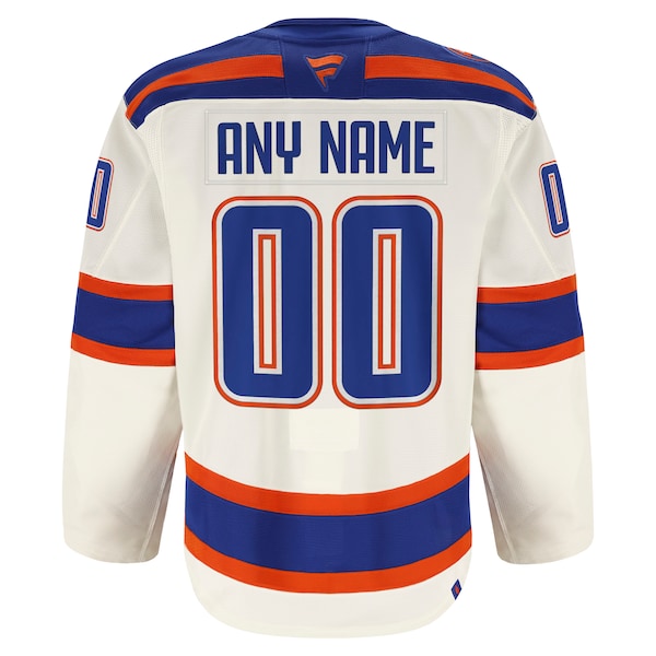 Edmonton Oilers Alternate Authentic Pro Custom Jersey - Light Beige/Royal - Image 4