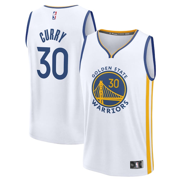 Stephen Curry Golden State Warriors Youth Fast Break Replica Jersey - Association Edition - White