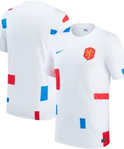 Alternative view of Netherlands Women's National Team Nike Youth 2022/23 Away Replica Blank Jersey - White