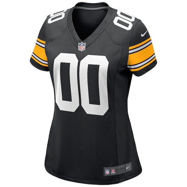 Pittsburgh Steelers Nike Women's Alternate Custom Game Jersey - Black - Image 3