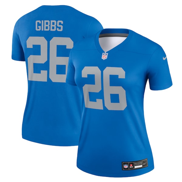 Jahmyr Gibbs Detroit Lions Nike Women's Alternate Legend Player Performance Top - Blue