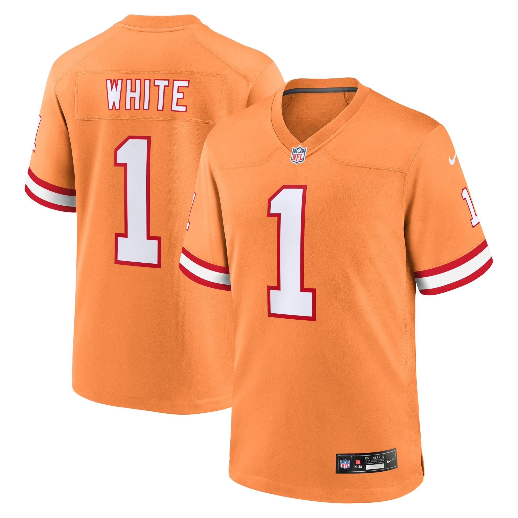 Rachaad White Tampa Bay Buccaneers Nike Game Player Jersey - Red/Orange - Image 6