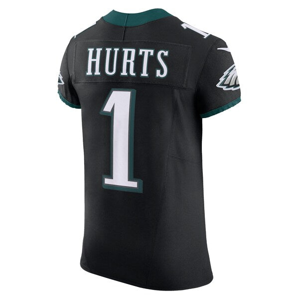 Jalen Hurts Philadelphia Eagles Nike Alternate Vapor F.U.S.E. Elite Jersey - Black/Green/Kelly Green - Image 4