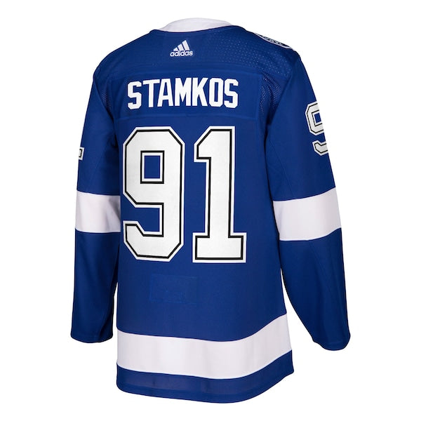 Steven Stamkos Tampa Bay Lightning adidas 2021 Stanley Cup Champions Authentic Player Jersey - Blue - Image 3