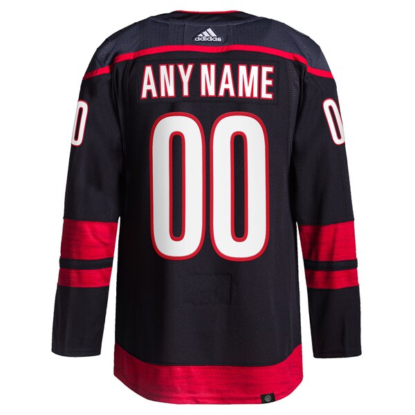 Carolina Hurricanes adidas Home Primegreen Authentic Custom Jersey - Black - Image 4