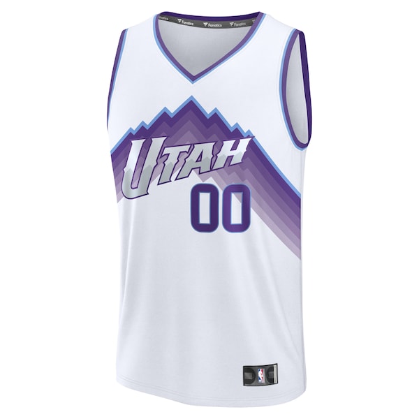 Utah Jazz Youth Fast Break Replica Custom Jersey - Association Edition/Black/Purple - Image 3