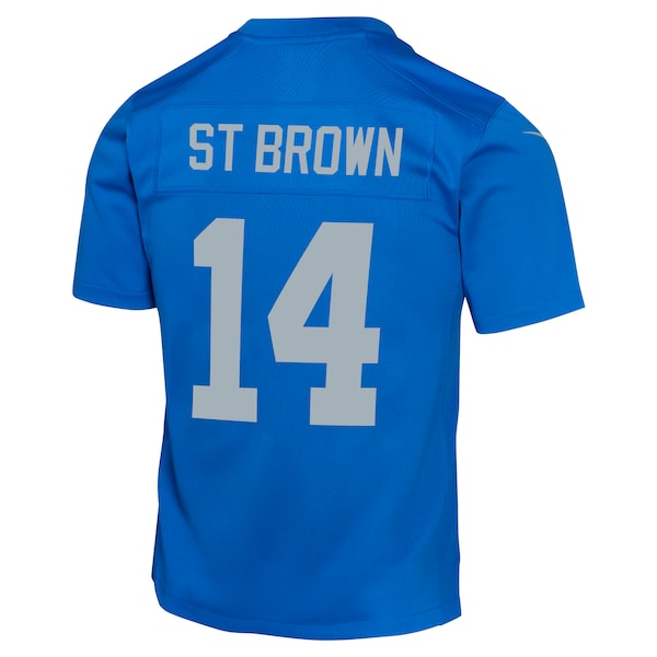 Amon-Ra St. Brown Detroit Lions Nike Youth Alternate Game Jersey - Blue - Image 3