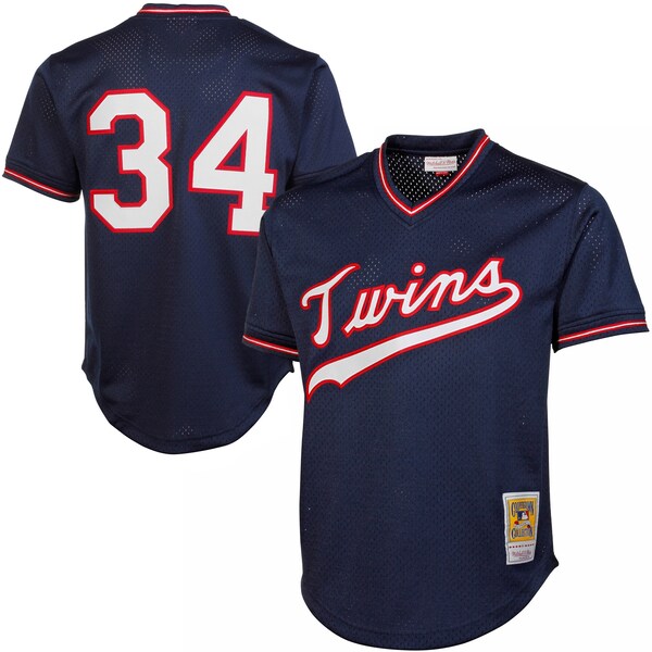 Kirby Puckett Minnesota Twins 1985 Authentic Cooperstown Collection Mesh Batting Practice Jersey - Navy - Image 2