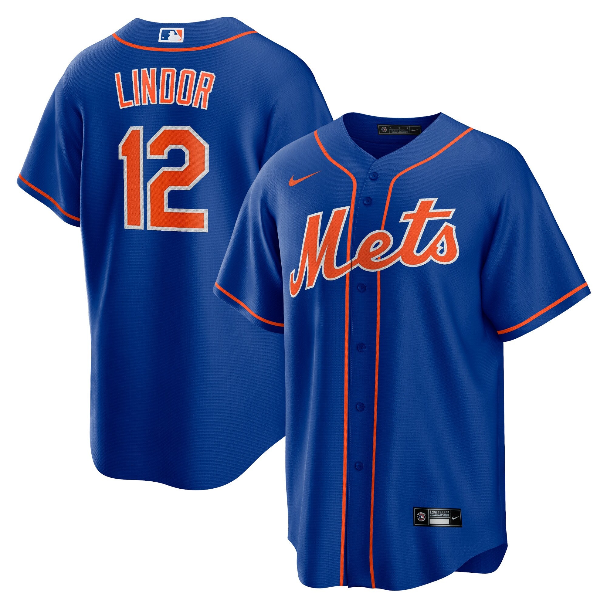 Francisco Lindor New York Mets Nike Home Replica Player Jersey - White/Royal - Image 6