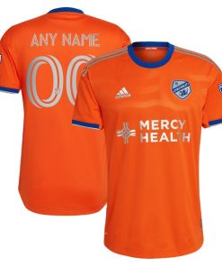 FC Cincinnati adidas 2024 Juncta Juvant Kit Authentic Custom Jersey - Orange