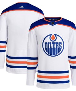 Edmonton Oilers adidas Men's Away Primegreen Authentic Blank Jersey - White