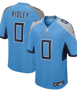 Alternative view of Calvin Ridley Tennessee Titans Nike Team Game Jersey -  Light Blue/Navy