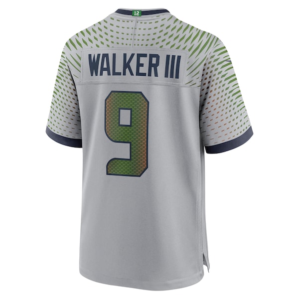 Kenneth Walker III Seattle Seahawks Nike 2025 Rivalries Collection Game Jersey - Wolf Gray - Image 3