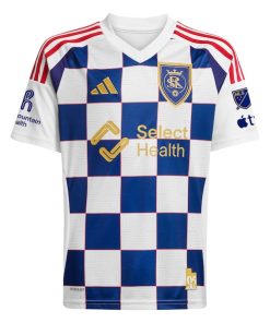 Alternative view of Justen Glad Real Salt Lake adidas 2025 Grid City Authentic Player Jersey - White