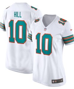 Tyreek Hill Miami Dolphins Nike Women's Alternate Game Jersey - White/Aqua