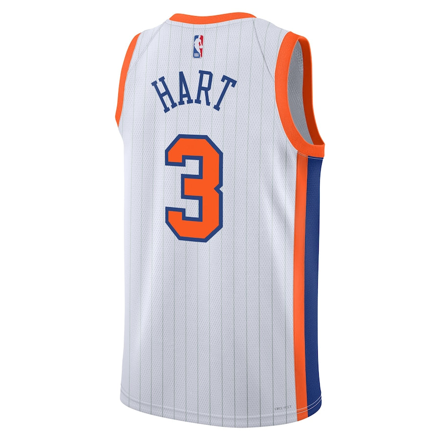 Josh Hart New York Knicks Nike Unisex Swingman Player Jersey - City Edition - White - Image 3