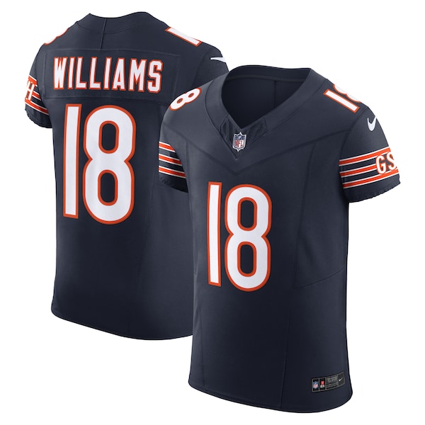 Caleb Williams Chicago Bears Nike Team Vapor F.U.S.E. Elite Jersey - Navy/Orange - Image 2